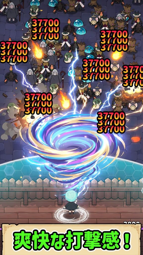 転生ダークメイジ:無限ディフェンスRPGのゲーム画面